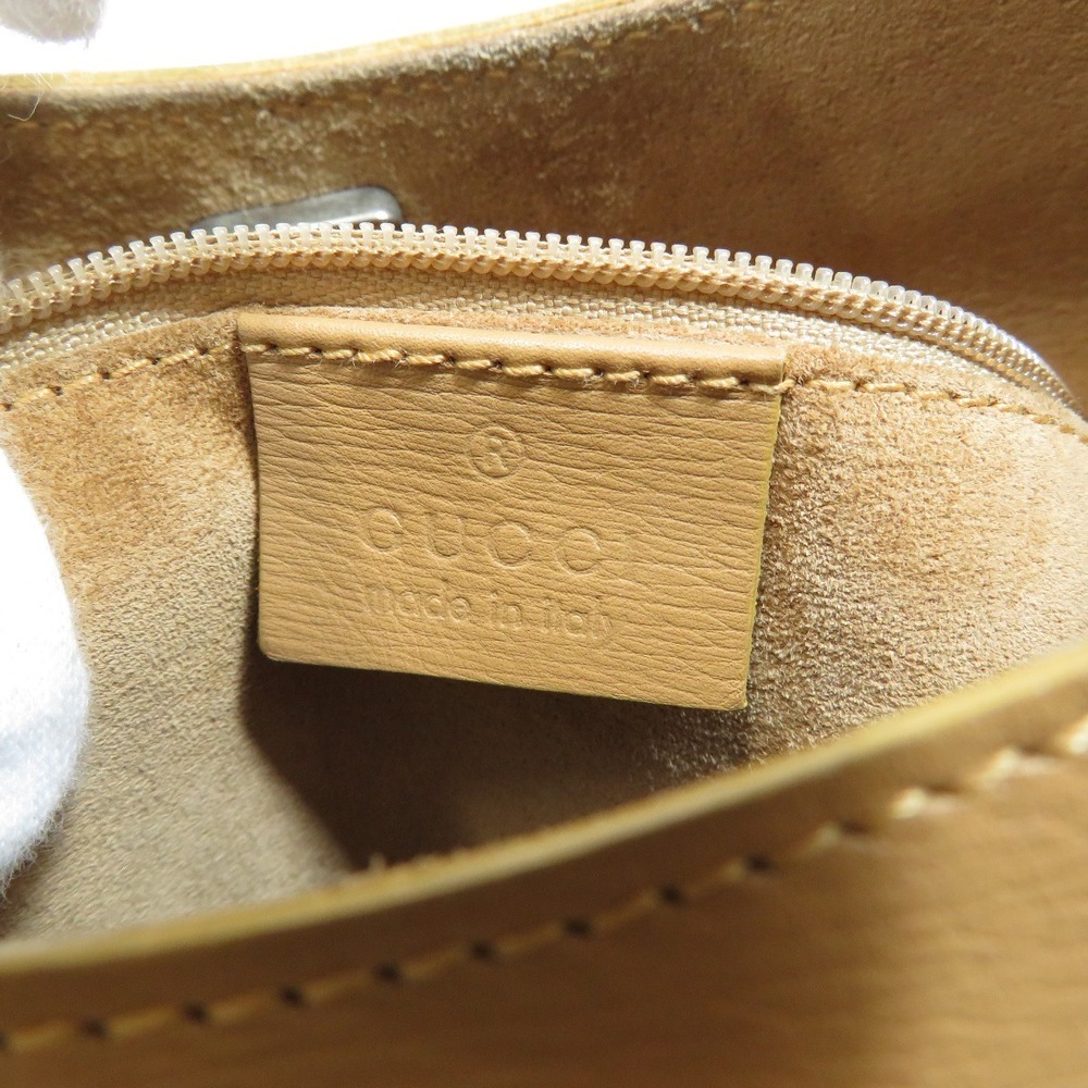 Gucci beige leather hobo bag signature bamboo handle - Picture 7 of 10